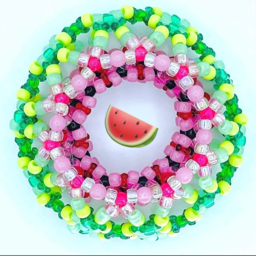 ❌SOLD❌Watermelon 🍉 Kandi Cuff